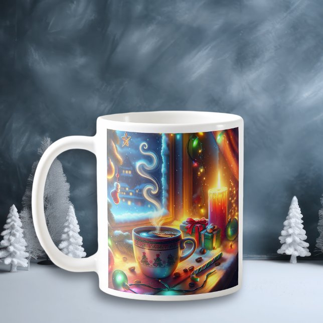 Hot Chocolate in a Christmas Window  Personalized Coffee Mug (Creator Uploaded)