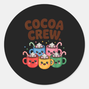 Hot Chocolate Matching Pajamas Cocoa Crew Cute Chr Classic Round Sticker