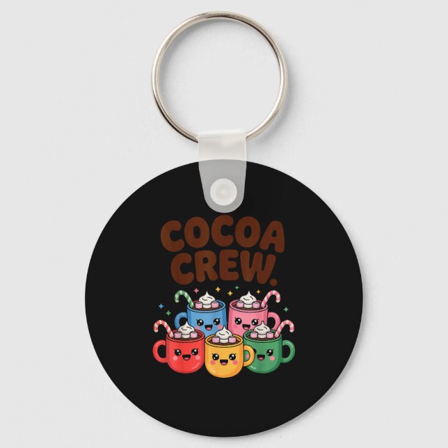 Hot Chocolate Matching Pajamas Cocoa Crew Cute Chr Keychain (Front)