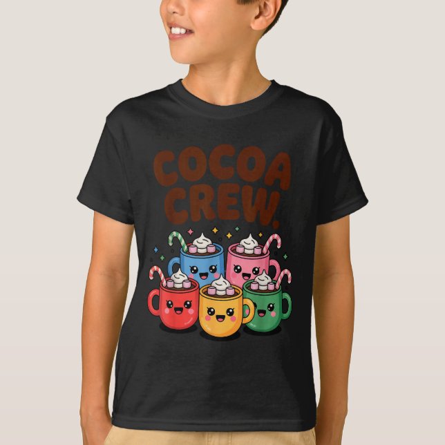 Hot Chocolate Matching Pajamas Cocoa Crew Cute Chr T-Shirt (Front)