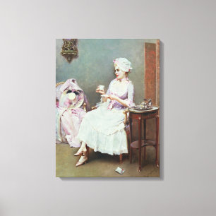 Hot Chocolate (oil on canvas) Canvas Print