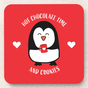 Hot Chocolate Penguin Drinker  Coaster