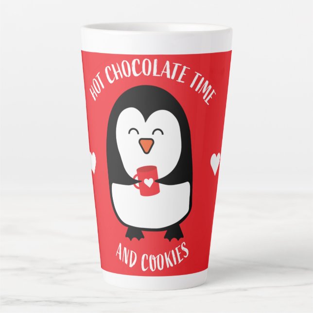 Hot Chocolate Penguin Drinker  Latte Mug (Front)