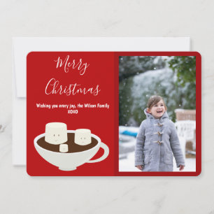 Hot Chocolate Photo Christmas Holiday Card