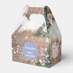 Hot Chocolate Snow Baby It's Cold Boy Baby  Favor Box
