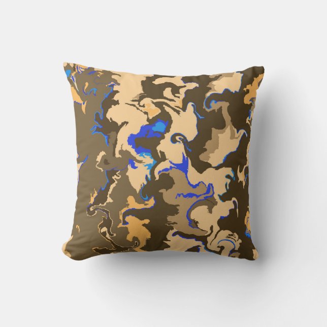 Hot Chocolate Throw Pillow (Front)