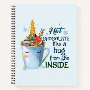 Hot Chocolate Unicorn Cozy Unicorn Winter Notebook