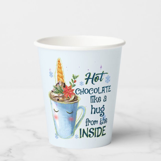 Hot Chocolate Unicorn Paper Cups (Front)