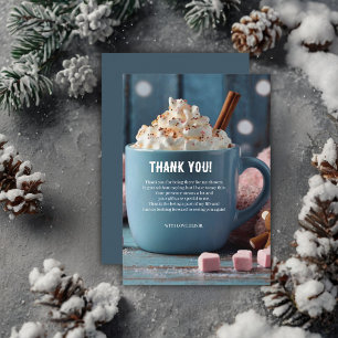 Hot Chocolate w/ Whipped Cream Cozy Baby Shower Thank You Card