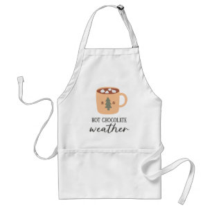 Hot Chocolate Weather Festive Holiday Standard Apron