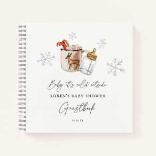 Hot Chocolate Winter Baby Shower Guestbook Notebook