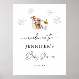 Hot Chocolate Winter Baby Shower Welcome Sign