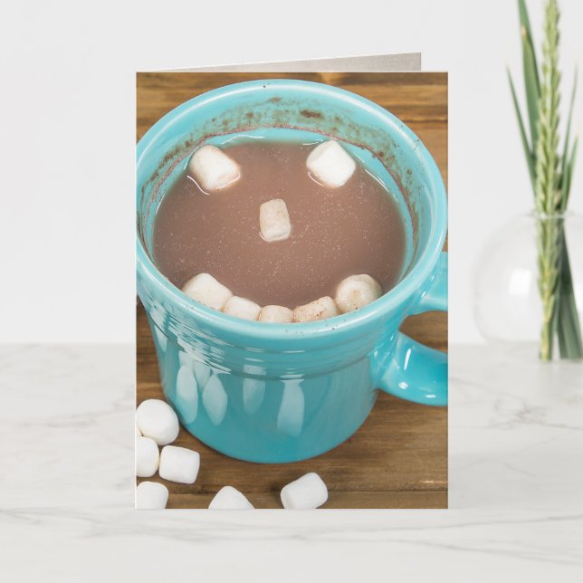 hot chocolate with happy face card (Front)
