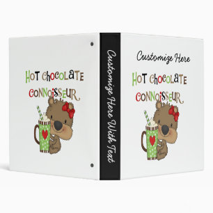 Hot ChocolateConoisseur Girl Bear Binder