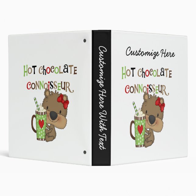 Hot ChocolateConoisseur Girl Bear Binder (Background)