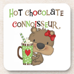 Hot ChocolateConoisseur Girl Bear Coaster