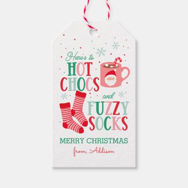 Hot Chocs and Fuzzy Socks Gift Tag (Front)