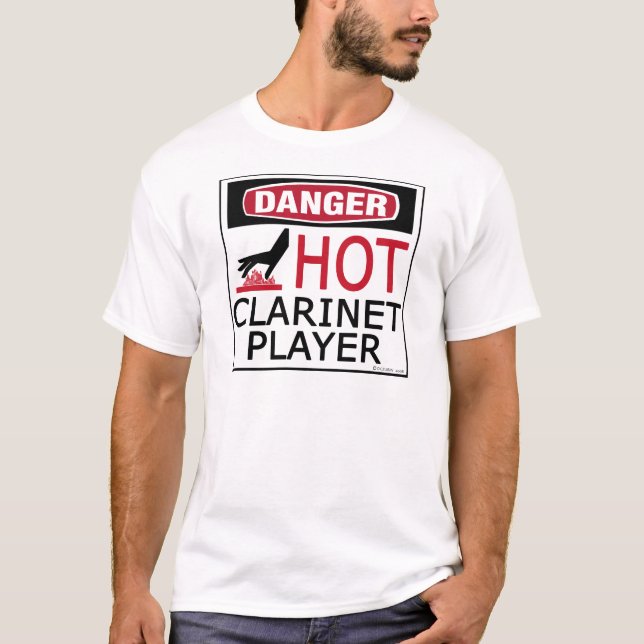 Hot Clarinet Player T-Shirt (Front)