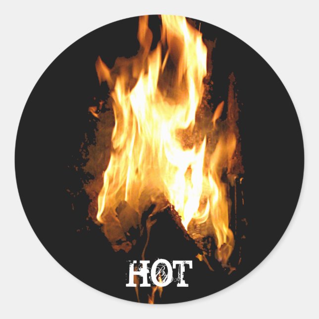 hot classic round sticker (Front)