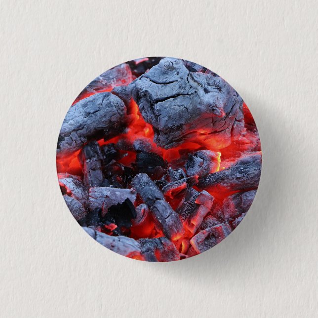 Hot coals 1 inch round button (Front)