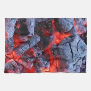 Hot coals kitchen towel