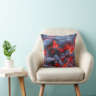Hot coals throw pillow