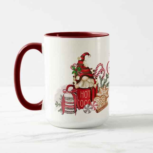 Hot Coco Christmas Gnome Mug (Left)
