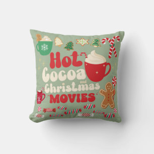 Hot Cocoa And Christmas Movies Throw Pillow