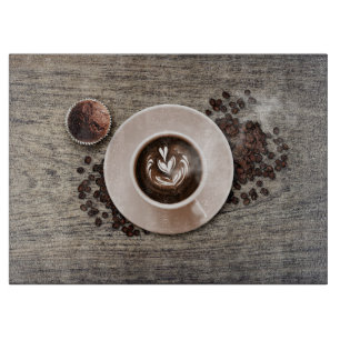 Hot Cocoa and Cocoa Beans Cutting Board