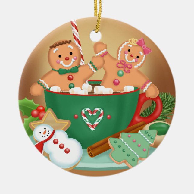 Hot Cocoa and Gingerbread Ornament (Front)