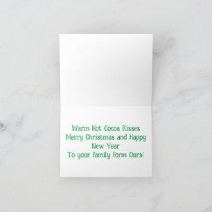 Hot Cocoa and Warm Kisses Snowman Card