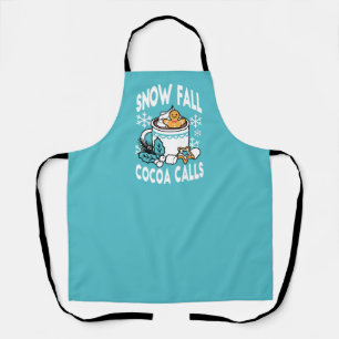 Hot Cocoa and Winter Charm - Snow Fall Cocoa Calls Apron