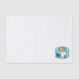 Hot Cocoa and Winter Charm - Snow Fall Cocoa Calls Tissue Paper