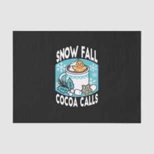 Hot Cocoa and Winter Charm - Snow Fall Cocoa Calls Tissue Paper