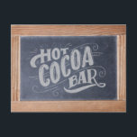 Hot Cocoa Bar Chalkboard Sign Postcard<br><div class="desc">This chalkboard hot cocoa bar sign features chalk hand lettering that says "Hot Cocoa Bar" on a faux chalkboard background. The chalkboard is surrounded by a wooden frame. (The chalkboard and the frame are from a photograph. There is no actual frame) The lettering features decorative swashes and ornamental swirls.</div>