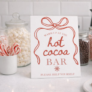 Hot Cocoa bar, Winter Party Sign