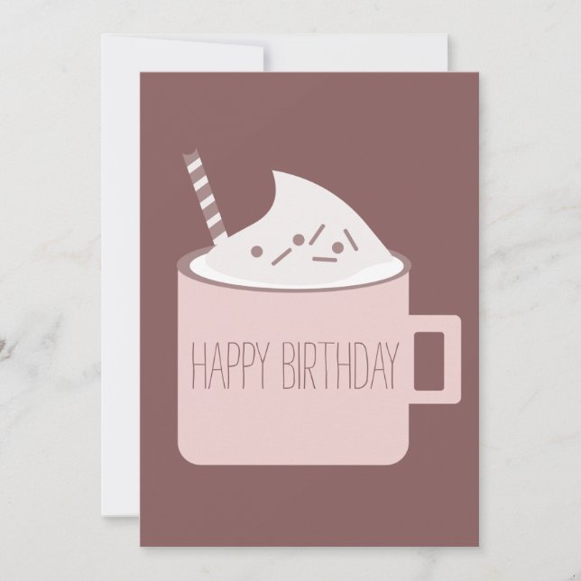 Hot Cocoa Campfire Mug Birthday Friend Card (Front)
