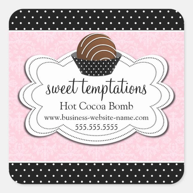 Hot Cocoa Chocolate Bomb  Square Sticker (Front)