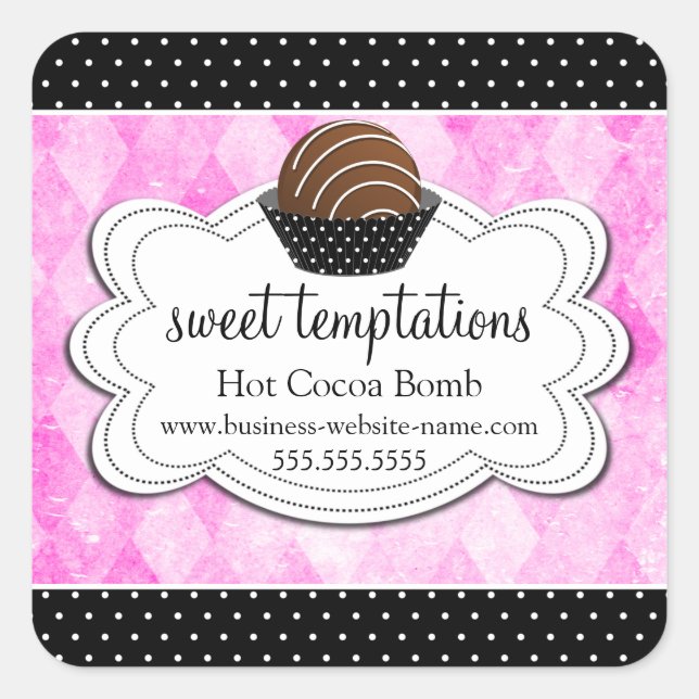 Hot Cocoa Chocolate Bomb  Square Sticker (Front)