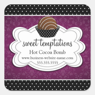 Hot Cocoa Chocolate Bomb Square Sticker