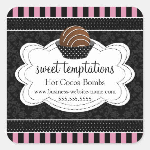Hot Cocoa Chocolate Bombs Square Sticker