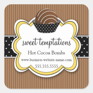 Hot Cocoa Chocolate Bombs Square Sticker