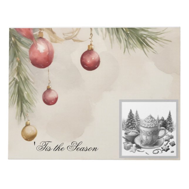 Hot Cocoa Christmas Notepad – Cozy Notes for the H (Front)