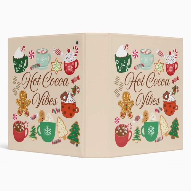 Hot Cocoa Christmas Vibes Binder (Background)