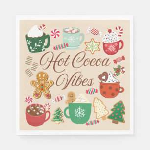 Hot Cocoa Christmas Vibes Napkin