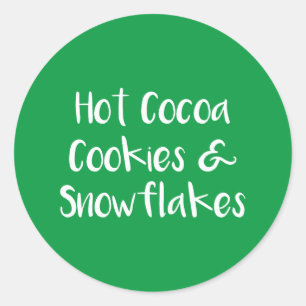 Hot Cocoa Cookies and Snowflakes Stickers
