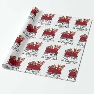 Hot Cocoa Cozy Blankets And Christmas Movies Cute Wrapping Paper