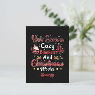 Hot Cocoa, Cozy Blankets and Christmas Movies Postcard