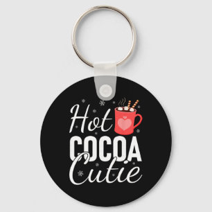 Hot Cocoa Cutie Winter Enthusiasts Cozy Christmas Keychain