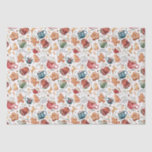 Hot Cocoa Gingerbread Cookies Rustic Christmas  Tissue Paper<br><div class="desc">Cups of hot cocoa and a variety of gingerbread cookies create a cozy and warmhearted Christmas wrapping paper pattern. Christmas greenery,  pinecones and red berries give it a rustic vibe. The gingerbread cookies are in traditional shapes of gingerbread men,  reindeer and snow men.</div>